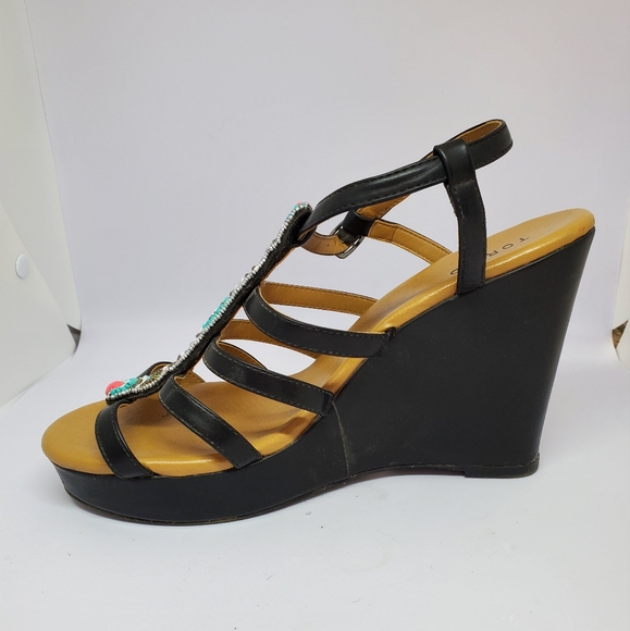 Torrid Beaded Strappy Wedge Platform Sandals *FIRM* - Picture 3 of 11